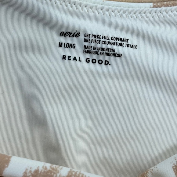 NWT Aerie Leopard LONG Full Coverage Wrap Top One Piece Swimsuit Sz M Long - Picture 5 of 14